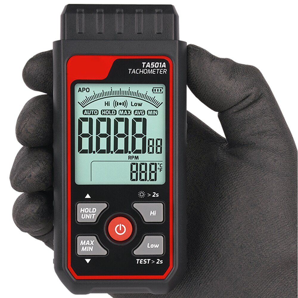 Industrial Laser Tachometer - TA501A レーザータコメーターまで 999999 機械産業の車のモーターの速度テストのための非接触デジタル レーザー タコメーター