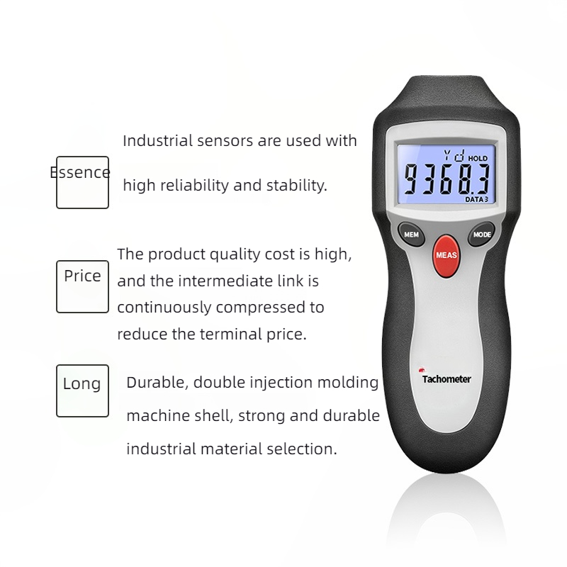 ハンドヘルド非接触デジタルタコメーター AT-8 レーザーR - Industrial Laser Tachometer のレビューと価格
