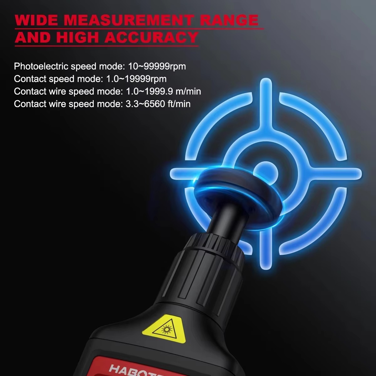 HABOTEST HT671 2-in-1 デジタルタコメー - Industrial Laser Tachometer のレビューと価格