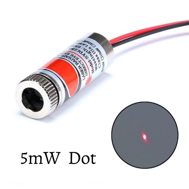 650nm 5mW 赤色点/線/十字レーザーモジュールヘッド - Diode Laser Module のレビューと価格