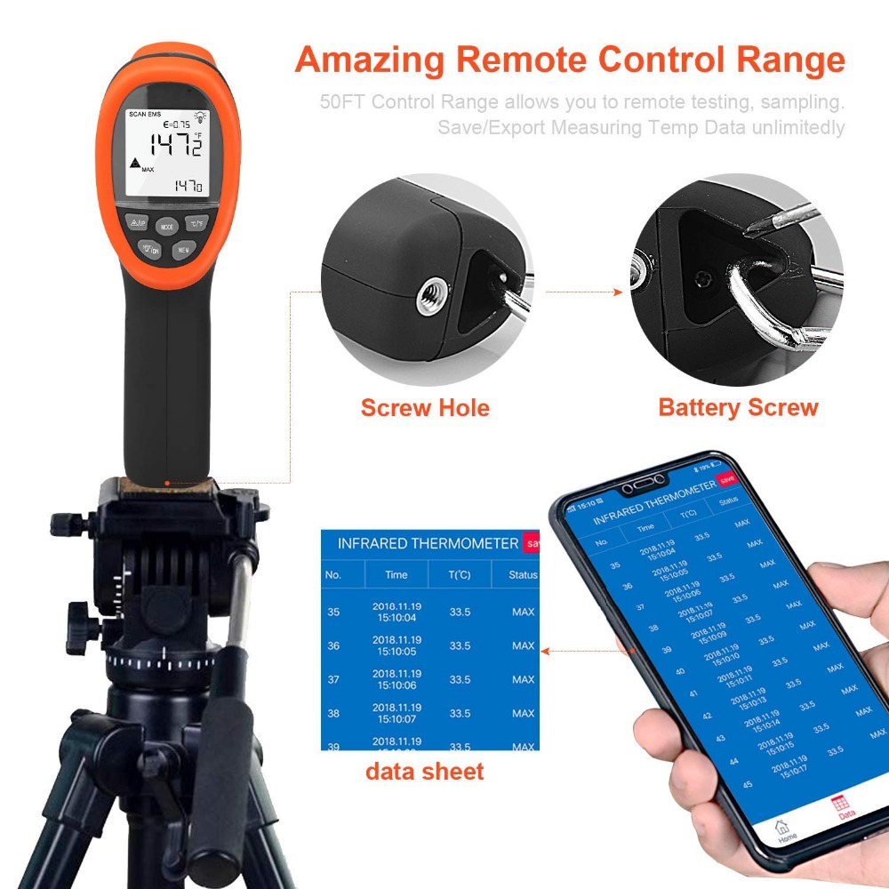 BTMETER デジタル高温計非接触 IR 温度計 -58  - Industrial Infrared Laser のレビューと価格