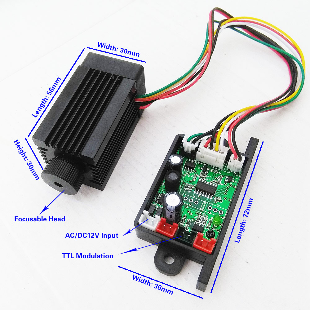 フォーカス可能なグリーンダイオードレーザーモジュール,532 - Diode Laser Module のレビューと価格