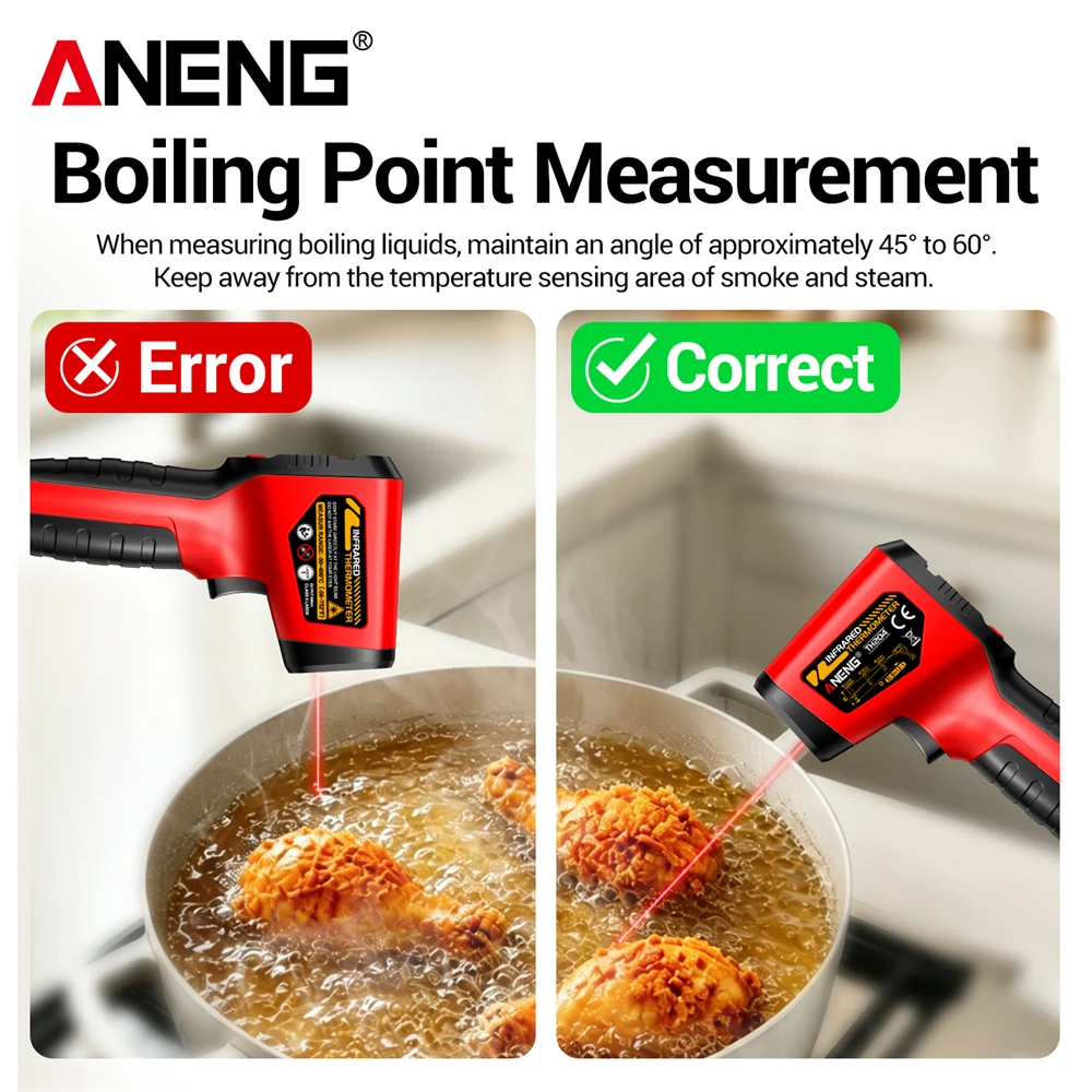ANENG TH204 非接触型赤外線温度計 ハンディ型レー - Industrial Infrared Laser のレビューと価格